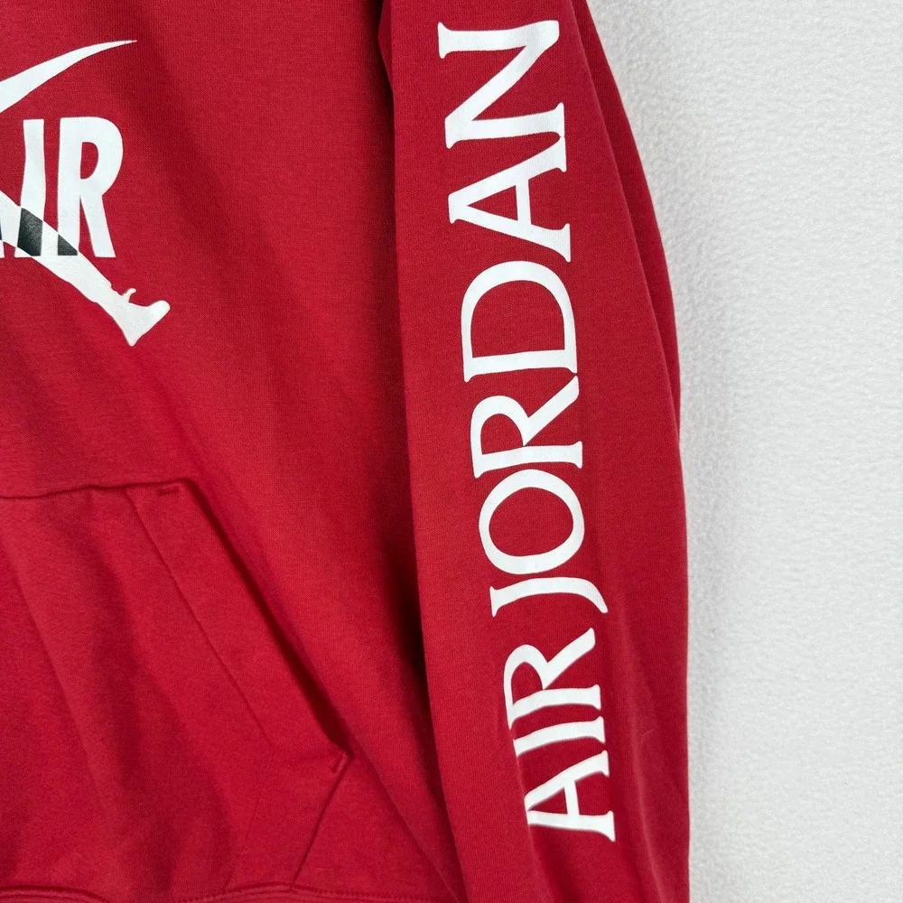 Jordan Hoodie Kids XL Red Nike Air Jumpman Logo Basketball Pullover Sweatshirt